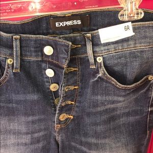 Express high waisted cropped jean legging